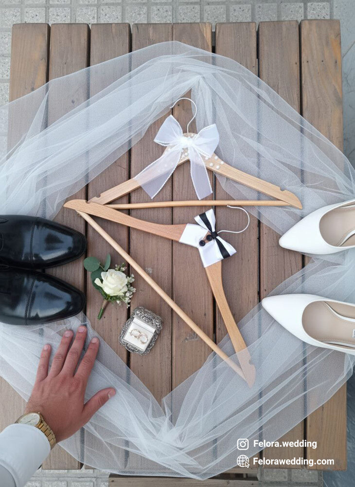 هنگر عروس و داماد سفارشی و وسایل عروس و داماد