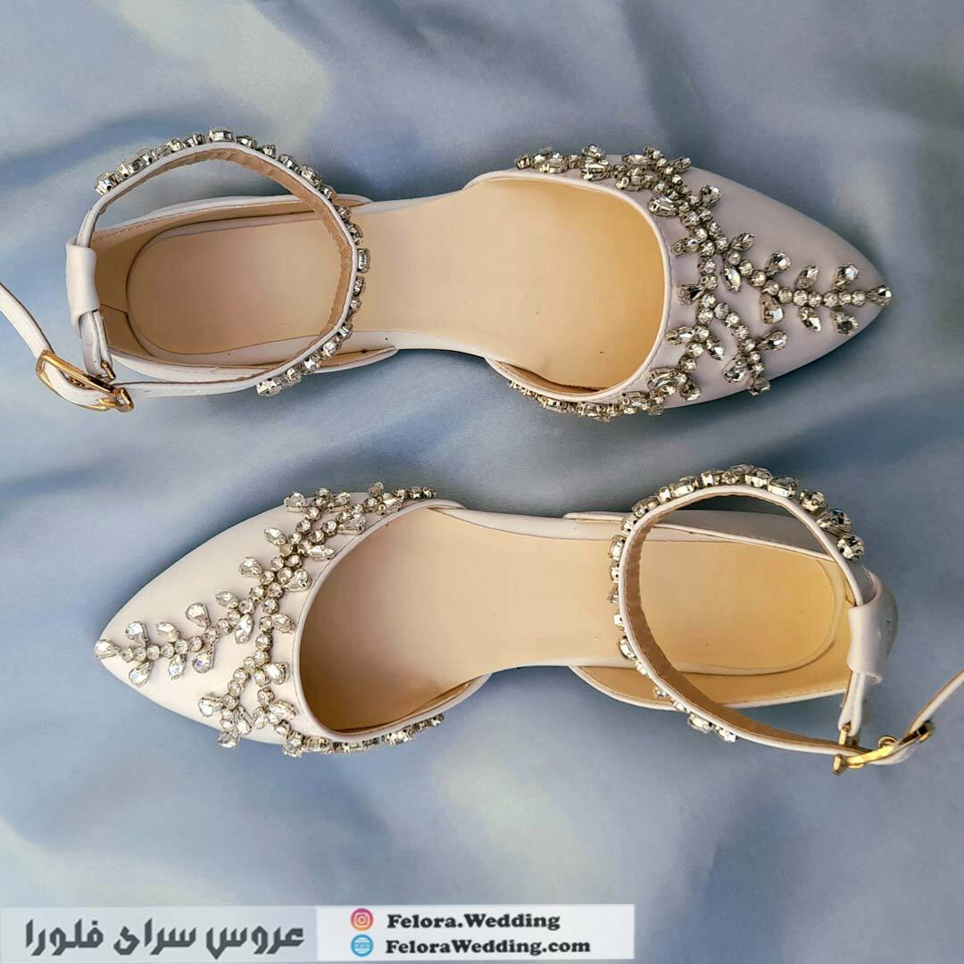  نمای زیبا از کفش عروس تخت سنگکاری خوشه ای | کد 0374 