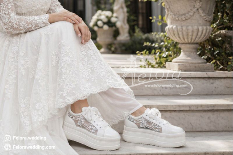 کتونی لژدار توری سنگ دوزی شده مدل خورشید | کد 0901