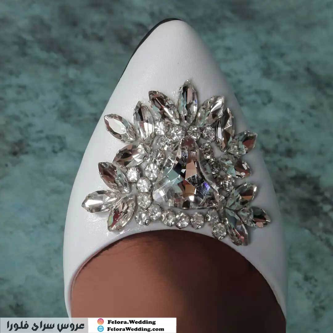  کفش بغل باز سنگکاری الماس| 0625 