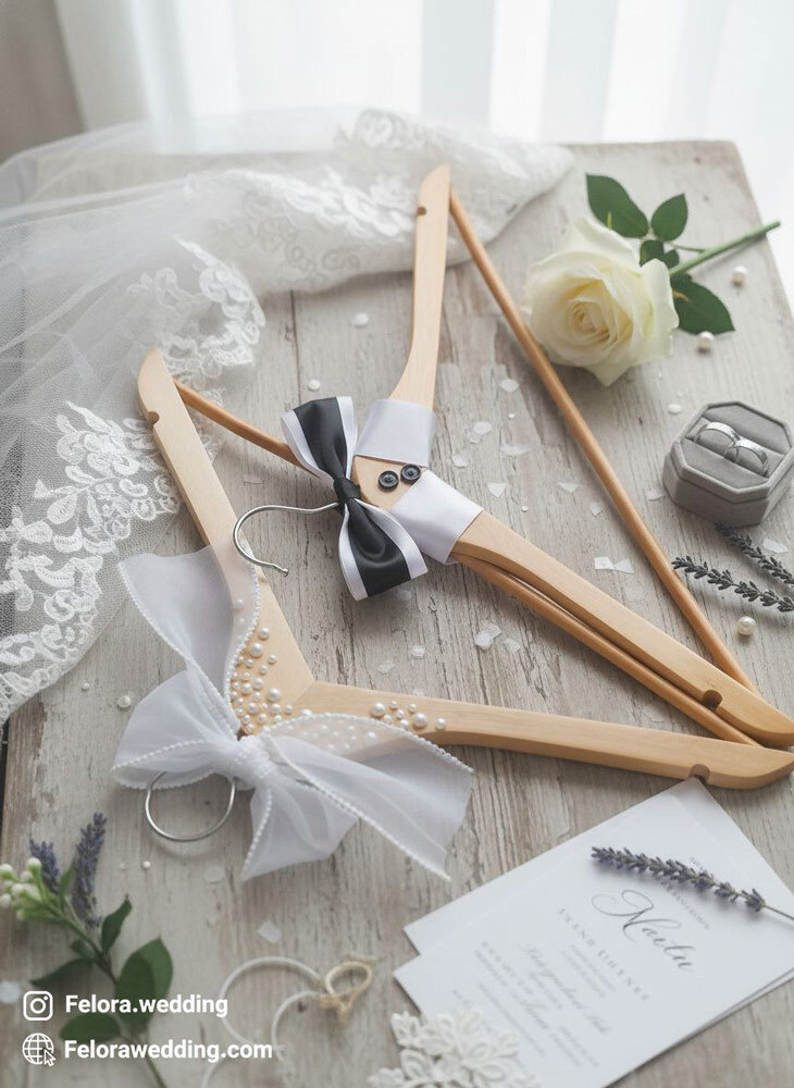 تصویر آتلیه ای هنگر عروس و داماد 