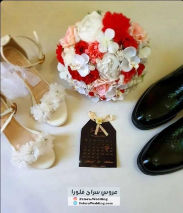  صندل گلدار عروس و کفش داماد - تصویر ارسالی خریدار 