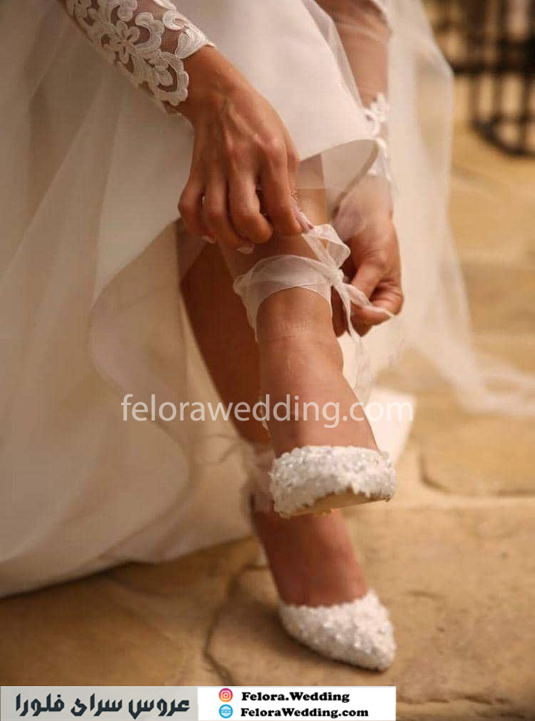 کفش عروس پاشنه بلند تزیین شده - کالکشن 1