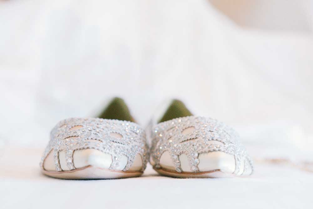 کفش عروس مدل تخت نگین دوزی